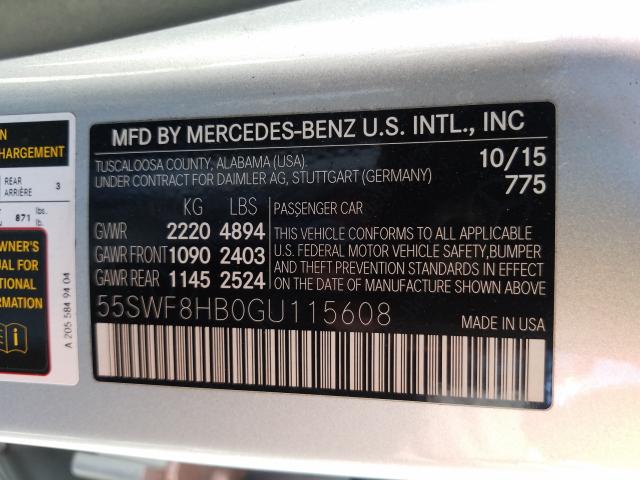 2016 MERCEDES-BENZ C 63 AMG-S 55SWF8HB0GU115608