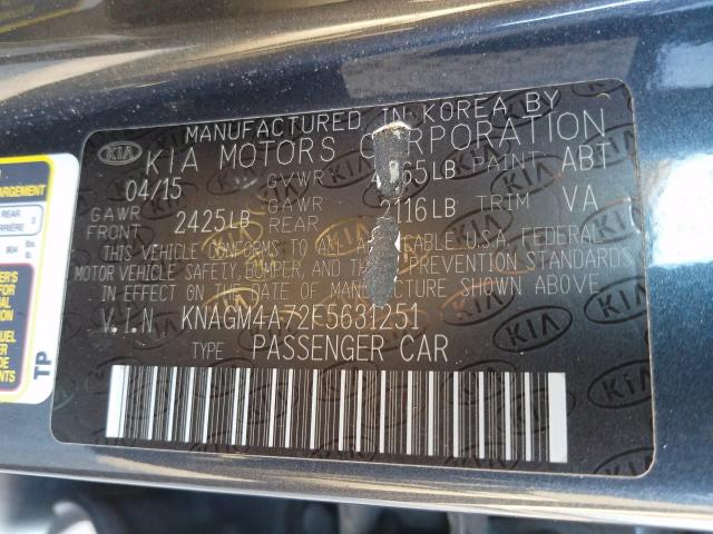 2015 KIA OPTIMA LX KNAGM4A72F5631251