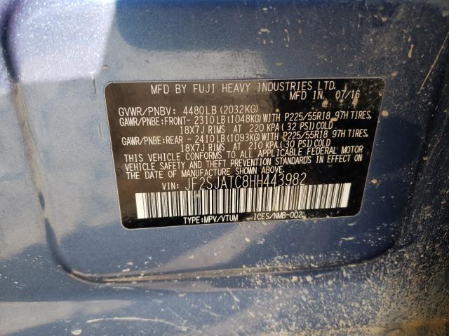 2017 SUBARU FORESTER JF2SJATC8HH443982