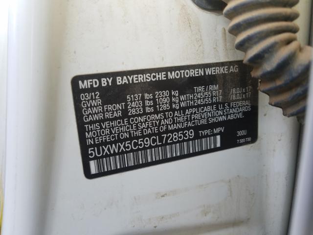 2012 BMW X3 XDRIVE2 - 5UXWX5C59CL728539