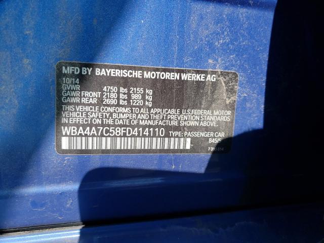 2015 BMW 428 XI GRA WBA4A7C58FD414110