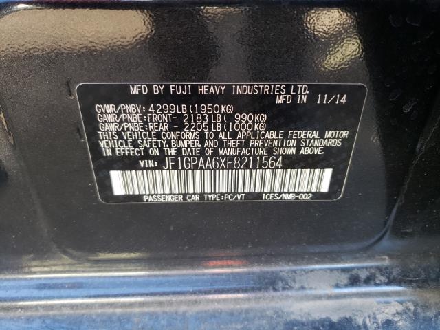 2015 SUBARU IMPREZA JF1GPAA6XF8211564