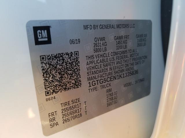 2019 GMC CANYON SLE 1GTG5CEN1K1335836