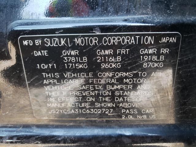 2012 SUZUKI SX4 LE JS2YC5A31C6302727