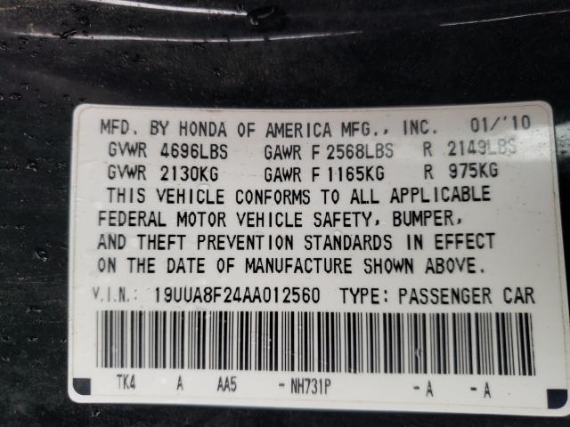 2010 ACURA TL 19UUA8F24AA012560