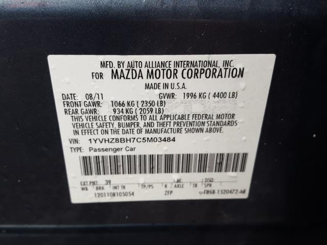 2012 MAZDA MAZDA 6 1YVHZ8BH7C5M03484
