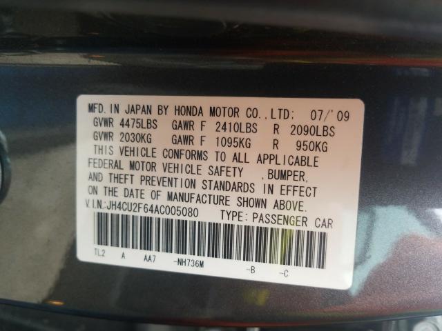 2010 ACURA TSX JH4CU2F64AC005080