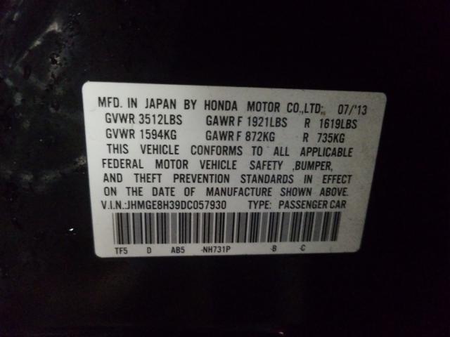 2013 HONDA FIT JHMGE8H39DC057930