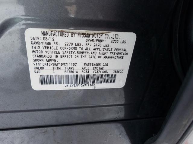 2013 INFINITI G37 BASE JN1CV6AP1DM711107