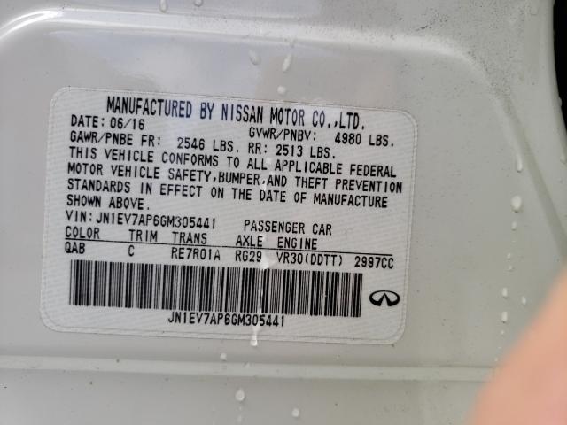 2016 INFINITI Q50 PREMIU JN1EV7AP6GM305441