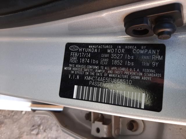 2014 HYUNDAI ACCENT GLS KMHCT4AE5EU668510
