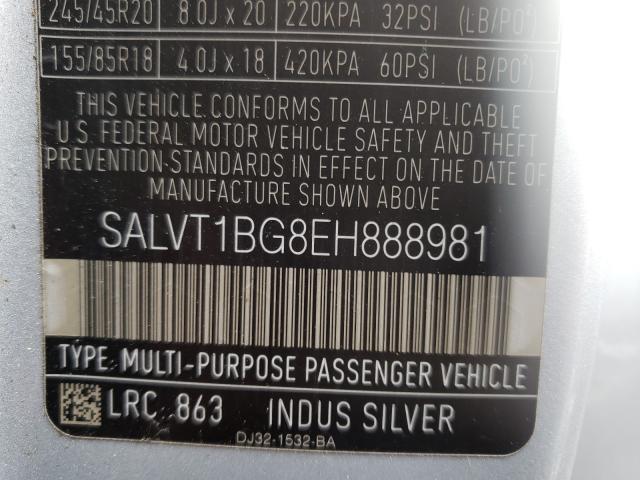 2014 LAND ROVER RANGE ROVE - SALVT1BG8EH888981
