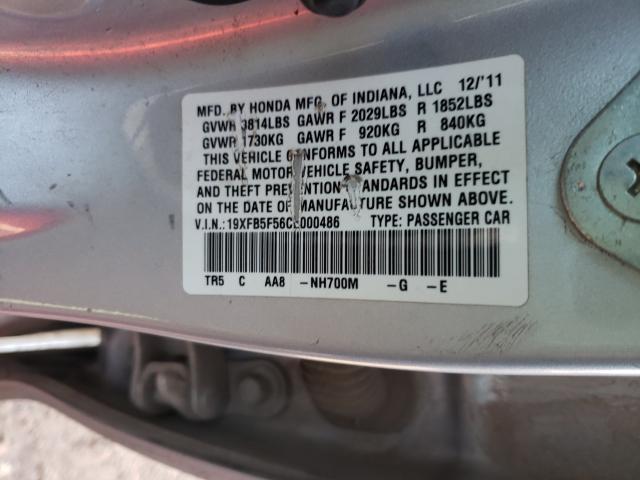 2012 HONDA CIVIC NATU 19XFB5F56CE000486