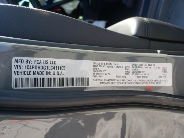 2020 DODGE DURANGO GT 1C4RDHDG1LC411105