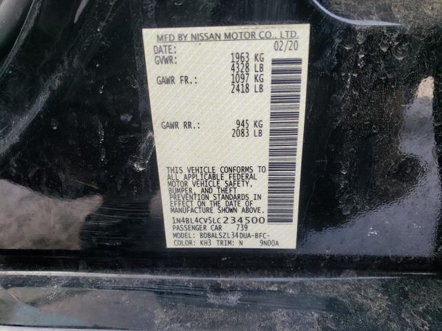 2020 NISSAN ALTIMA SR 1N4BL4CV5LC234500