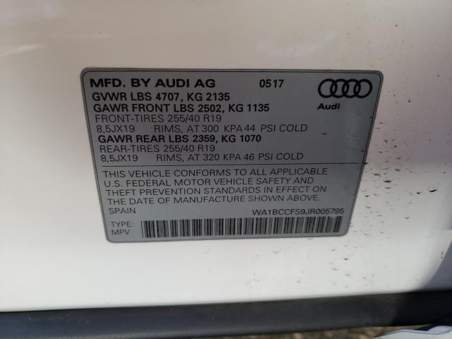 2018 AUDI Q3 PREMIUM WA1BCCFS9JR005795