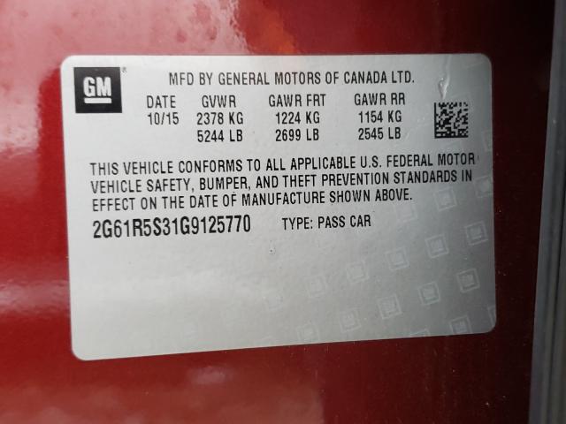 2016 CADILLAC XTS PREMIU 2G61R5S31G9125770