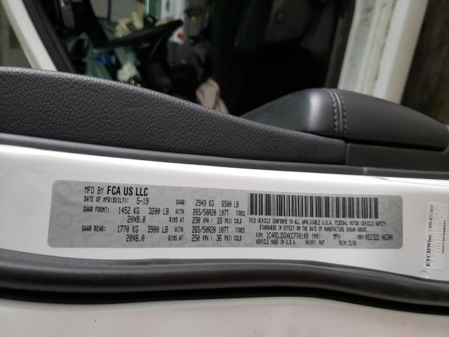 2019 DODGE DURANGO GT 1C4RDJDGXKC770149