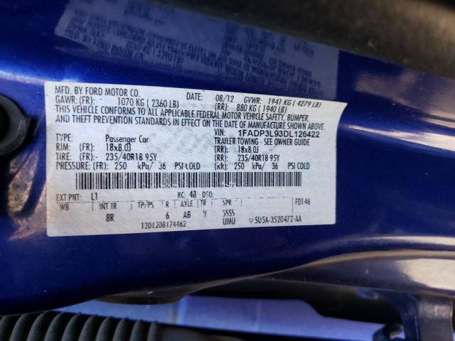 2013 FORD FOCUS ST 1FADP3L93DL126422
