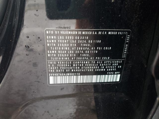 2018 VOLKSWAGEN TIGUAN SEL 3VV4B7AX4JM002110