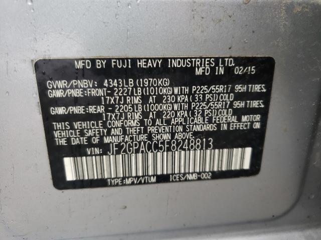 2015 SUBARU XV CROSSTR JF2GPACC5F8248813