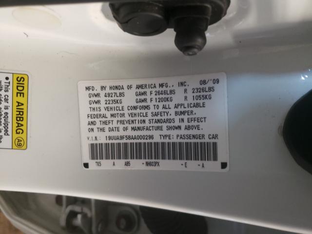 2010 ACURA TL 19UUA9F58AA000296