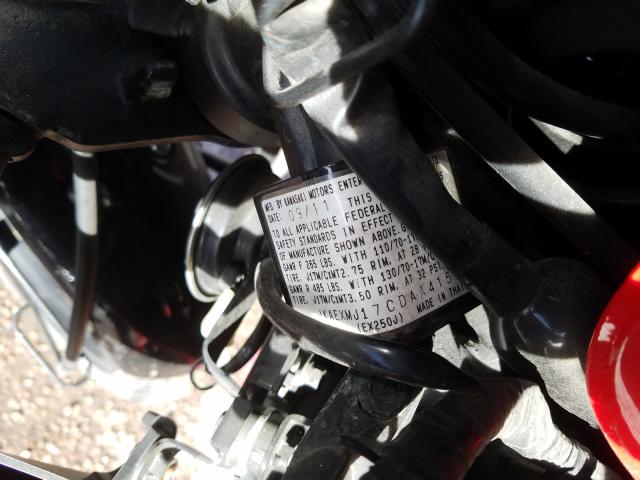 2012 KAWASAKI EX250 J JKAEXMJ17CDAA4150