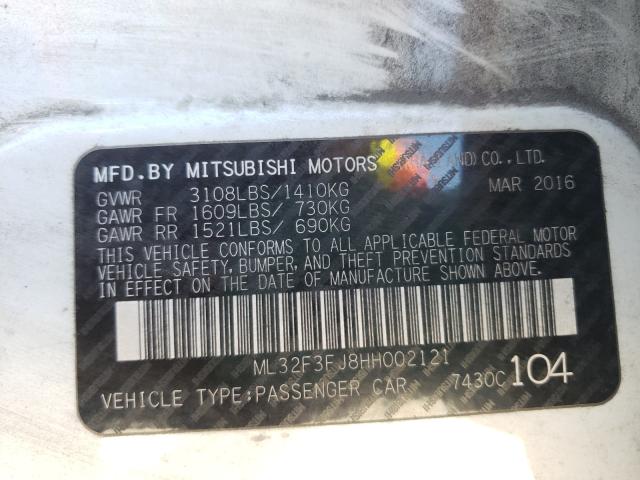 2017 MITSUBISHI MIRAGE G4 ML32F3FJ8HH002121