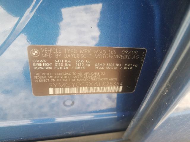 2010 BMW X5 M 5YMGY0C5XALK25354