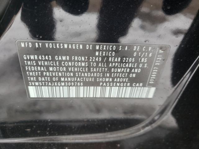 2016 VOLKSWAGEN JETTA GLI 3VW5T7AJXGM309766