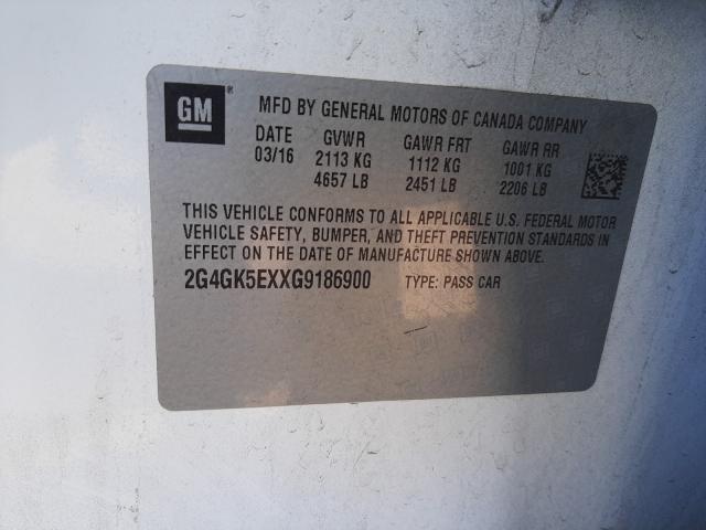 2016 BUICK REGAL 2G4GK5EXXG9186900