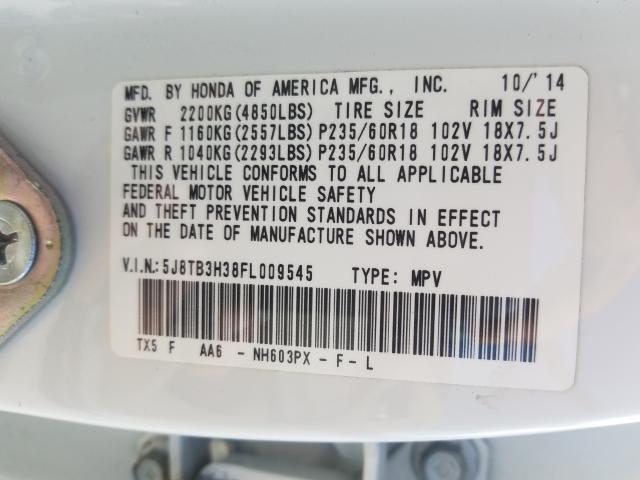 2015 ACURA RDX 5J8TB3H38FL009545