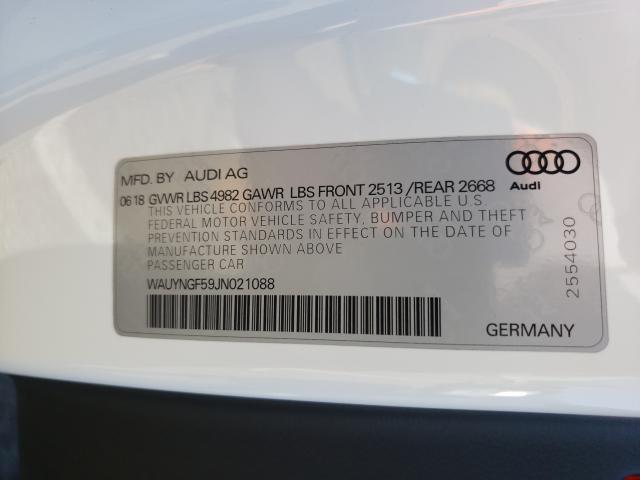 2018 AUDI A5 PREMIUM WAUYNGF59JN021088