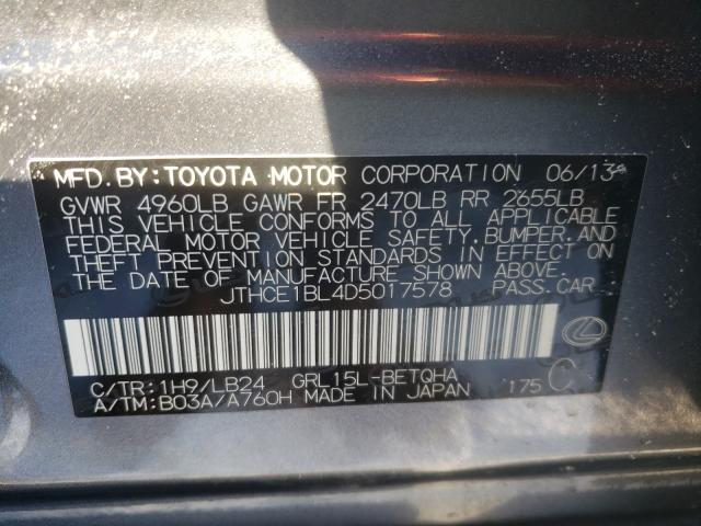 2013 LEXUS GS 350 JTHCE1BL4D5017578