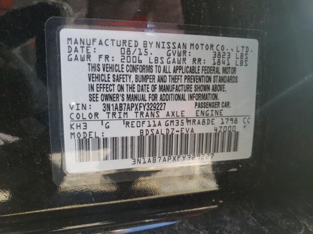 2015 NISSAN SENTRA SV 3N1AB7APXFY329227