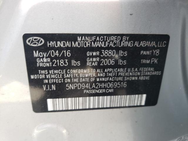 2017 HYUNDAI ELANTRA EC 5NPD94LA2HH069516