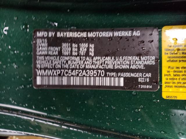 2015 MINI COOPER S WMWXP7C54F2A39570