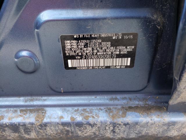 2016 SUBARU IMPREZA PR JF1GPAB63GH208179