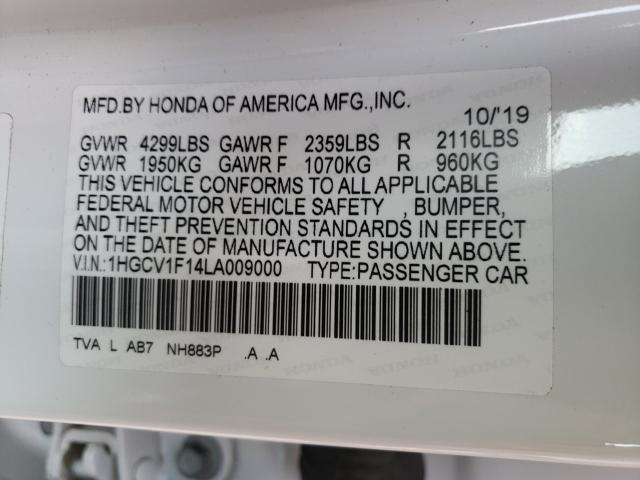 2020 HONDA ACCORD LX - 1HGCV1F14LA009000