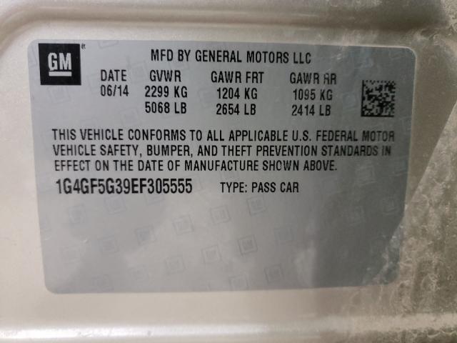 2014 BUICK LACROSSE T 1G4GF5G39EF305555