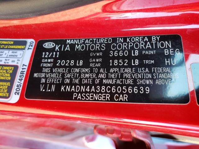 2012 KIA RIO EX KNADN4A38C6056639