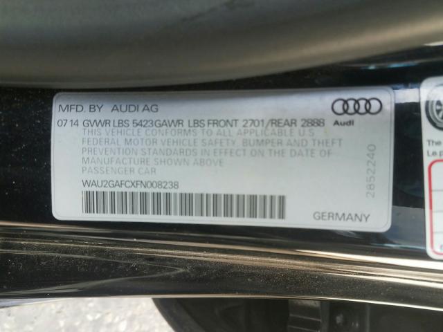 2015 AUDI A7 PRESTIG WAU2GAFCXFN008238