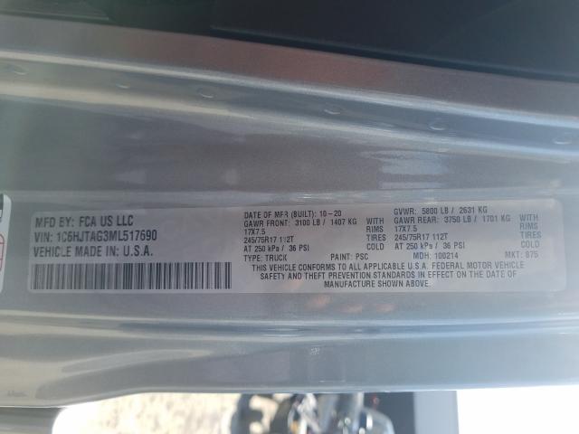 2021 JEEP GLADIATOR 1C6HJTAG3ML517690