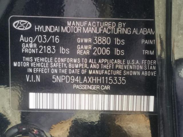 2017 HYUNDAI ELANTRA EC 5NPD94LAXHH115335