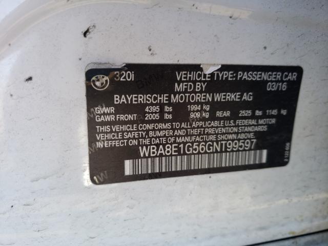 2016 BMW 320 I WBA8E1G56GNT99597