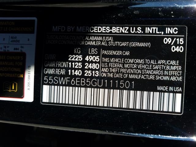 2016 MERCEDES-BENZ C 450 4MAT 55SWF6EB5GU111501