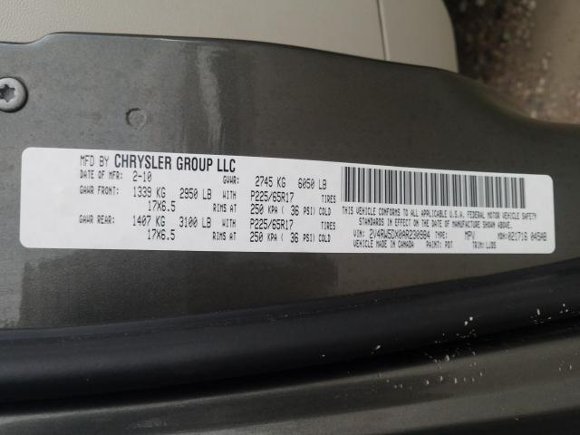 2010 VOLKSWAGEN ROUTAN SEL 2V4RW5DX0AR230984
