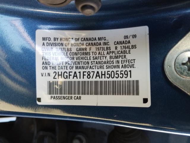2010 HONDA CIVIC EX - 2HGFA1F87AH505591