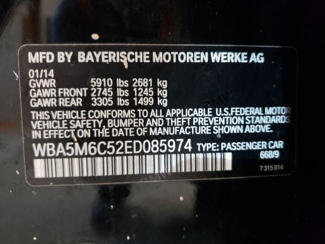 2014 BMW 550 IGT WBA5M6C52ED085974