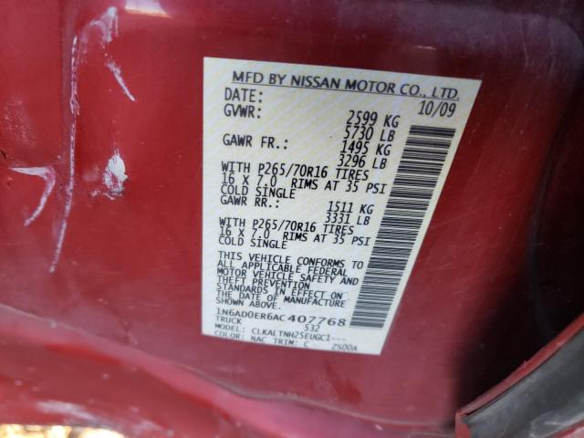 2010 NISSAN FRONTIER C 1N6AD0ER6AC407768